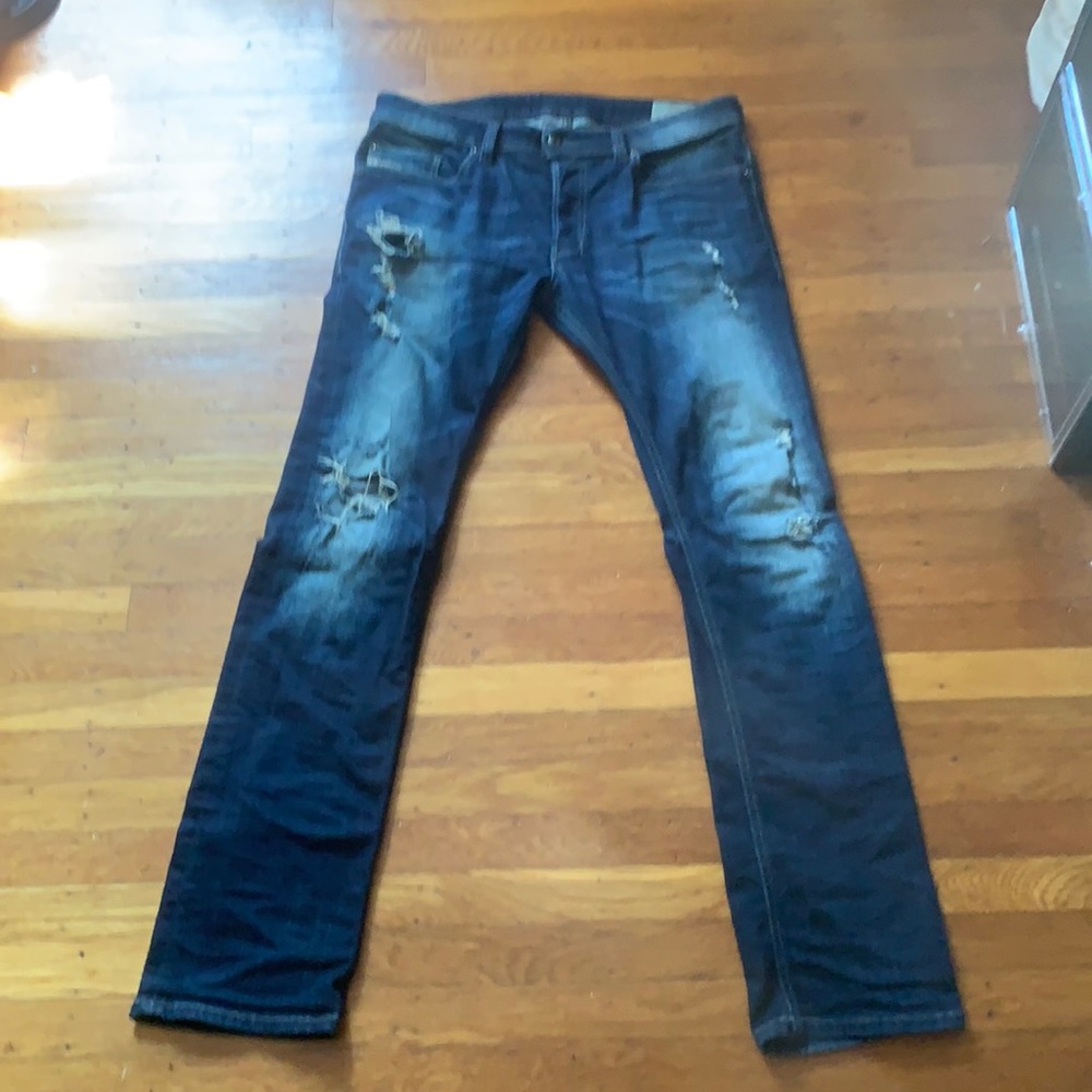 Distressed diesel jeans